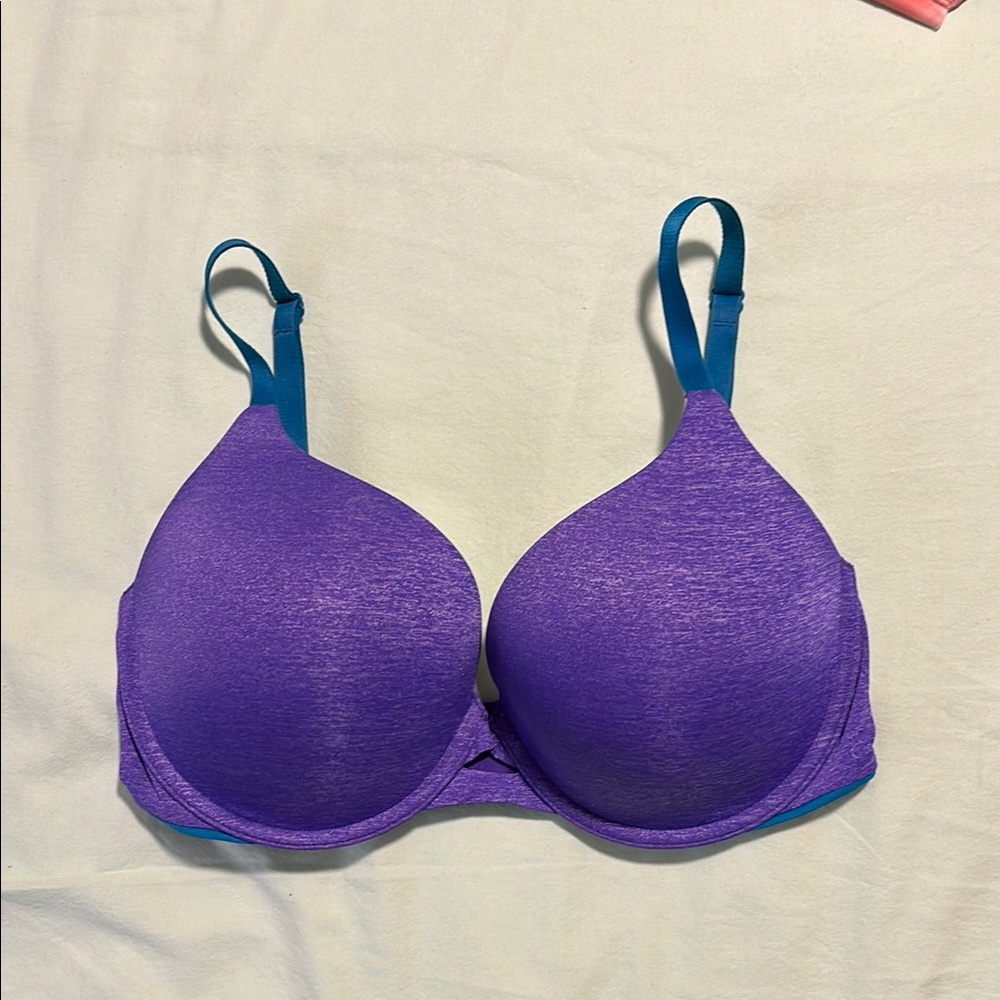Purple and Teal Victoria’s Secret Bra 34DD EUC